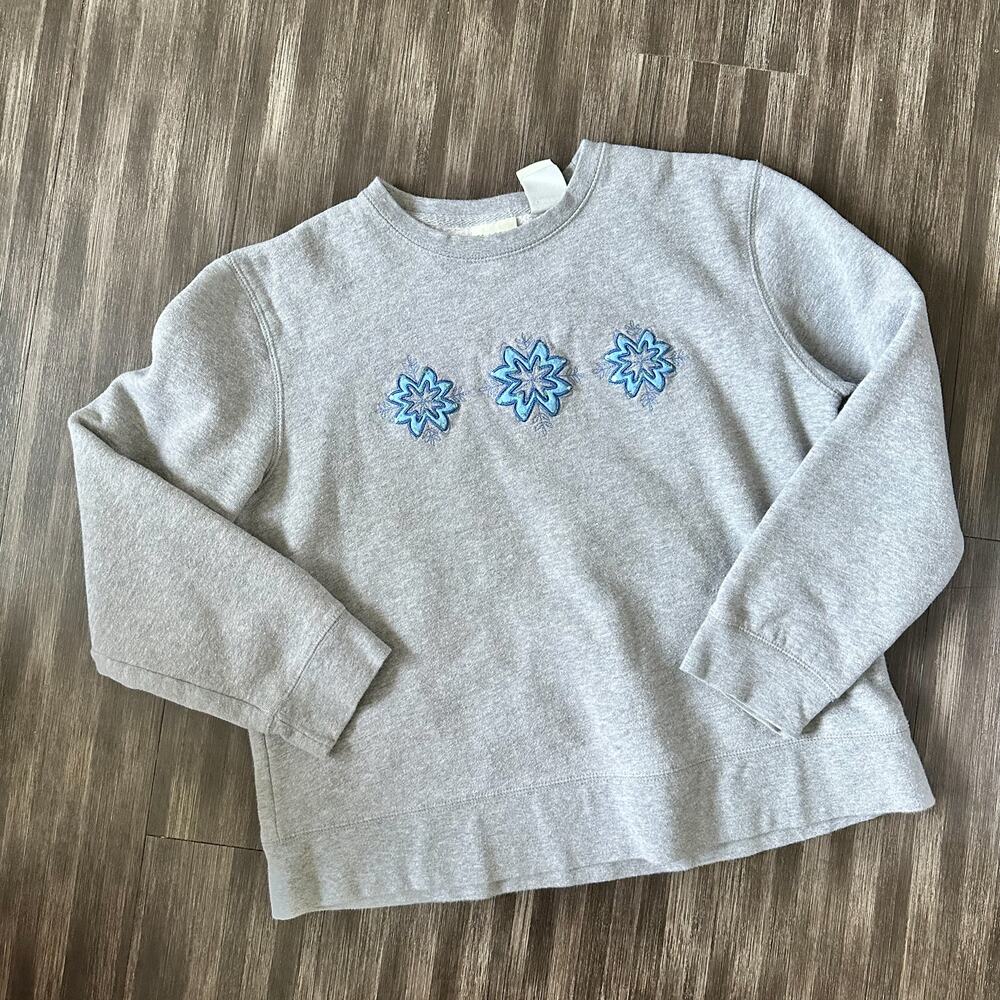 Vintage 90s Snowflake Winter Christmas Sweater Medium 10/12